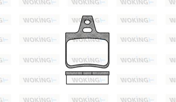 Woking P0023.10 - Комплект спирачно феродо, дискови спирачки vvparts.bg