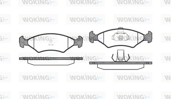 Woking P0193.10 - Комплект спирачно феродо, дискови спирачки vvparts.bg