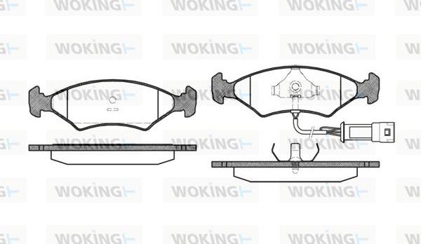 Woking P0193.32 - Комплект спирачно феродо, дискови спирачки vvparts.bg