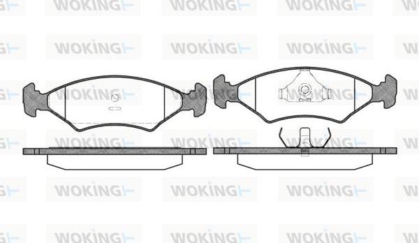 Woking P0193.20 - Комплект спирачно феродо, дискови спирачки vvparts.bg
