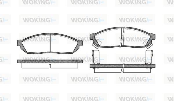 Woking P0113.02 - Комплект спирачно феродо, дискови спирачки vvparts.bg