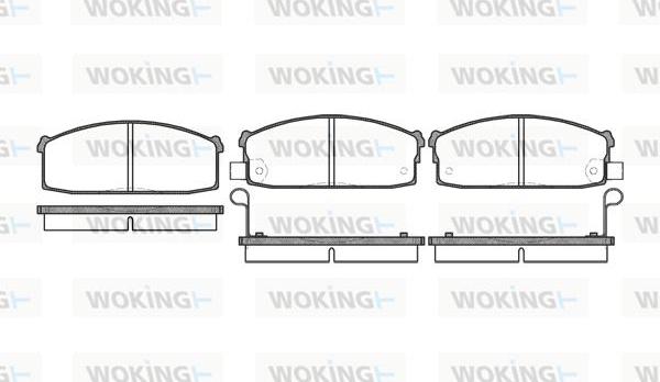 Woking P0173.02 - Комплект спирачно феродо, дискови спирачки vvparts.bg