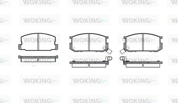Woking P0803.02 - Комплект спирачно феродо, дискови спирачки vvparts.bg