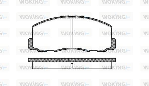 Woking P0883.00 - Комплект спирачно феродо, дискови спирачки vvparts.bg