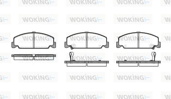 Woking P0823.12 - Комплект спирачно феродо, дискови спирачки vvparts.bg