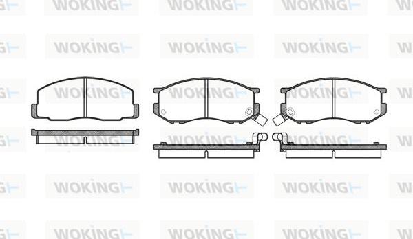 Woking P0873.02 - Комплект спирачно феродо, дискови спирачки vvparts.bg