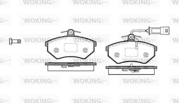 Woking P0343.42 - Комплект спирачно феродо, дискови спирачки vvparts.bg