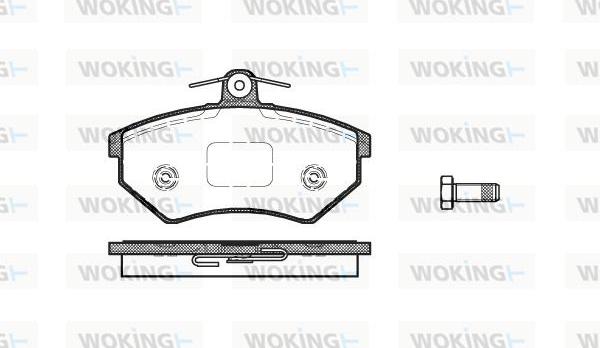Woking P0343.50 - Комплект спирачно феродо, дискови спирачки vvparts.bg