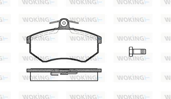 Woking P0343.00 - Комплект спирачно феродо, дискови спирачки vvparts.bg