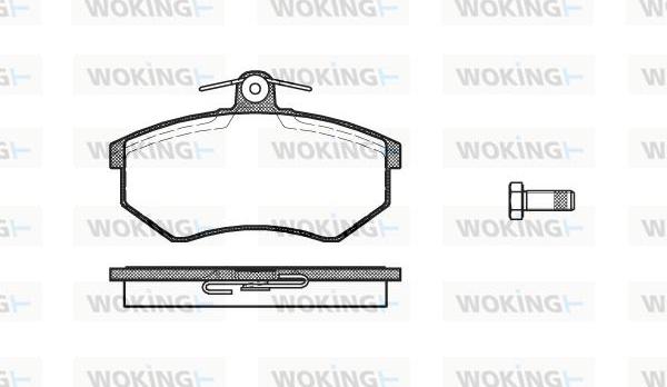 Woking P0343.10 - Комплект спирачно феродо, дискови спирачки vvparts.bg