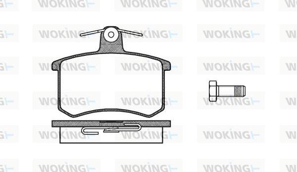 Woking P0353.00 - Комплект спирачно феродо, дискови спирачки vvparts.bg