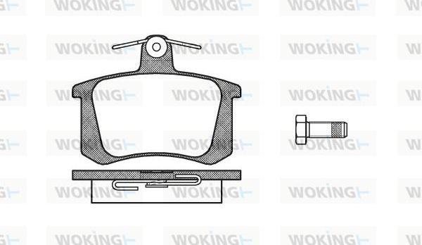 Woking P0353.20 - Комплект спирачно феродо, дискови спирачки vvparts.bg