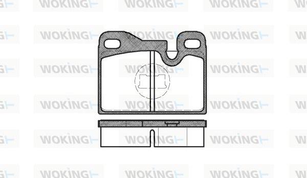 Woking P0303.00 - Комплект спирачно феродо, дискови спирачки vvparts.bg