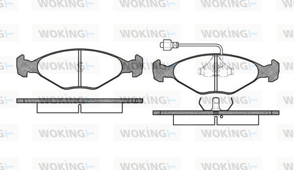 Woking P0243.02 - Комплект спирачно феродо, дискови спирачки vvparts.bg