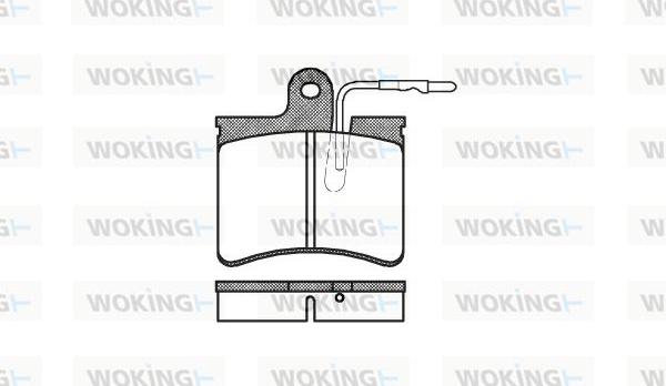 Woking P0253.04 - Комплект спирачно феродо, дискови спирачки vvparts.bg