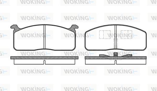 Woking P0203.00 - Комплект спирачно феродо, дискови спирачки vvparts.bg