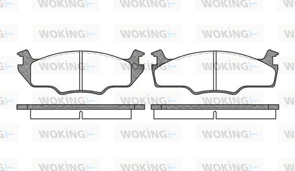 Woking P0213.00 - Комплект спирачно феродо, дискови спирачки vvparts.bg