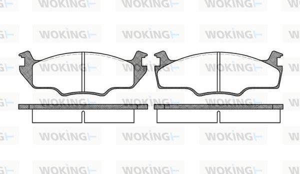 Woking P0213.10 - Комплект спирачно феродо, дискови спирачки vvparts.bg