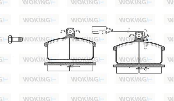 Woking P0283.12 - Комплект спирачно феродо, дискови спирачки vvparts.bg