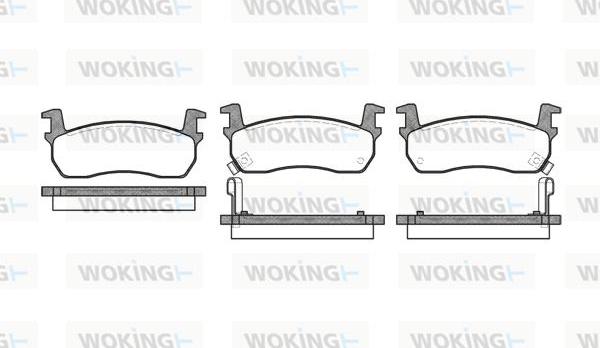 Woking P0743.02 - Комплект спирачно феродо, дискови спирачки vvparts.bg