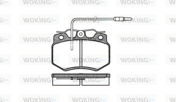 Woking P0703.04 - Комплект спирачно феродо, дискови спирачки vvparts.bg