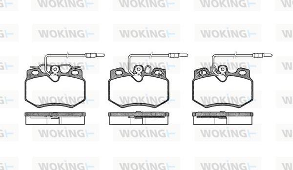 Woking P0703.14 - Комплект спирачно феродо, дискови спирачки vvparts.bg