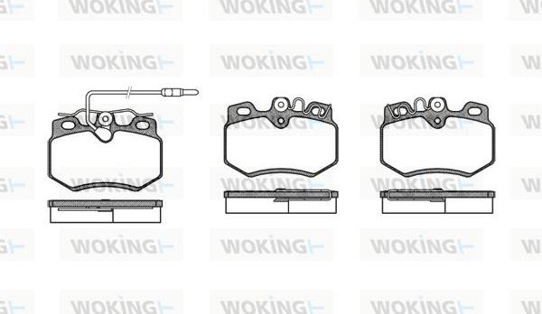 Woking P0703.12 - Комплект спирачно феродо, дискови спирачки vvparts.bg