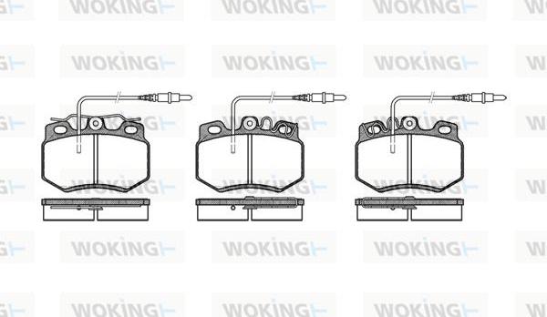 Woking P0703.34 - Комплект спирачно феродо, дискови спирачки vvparts.bg