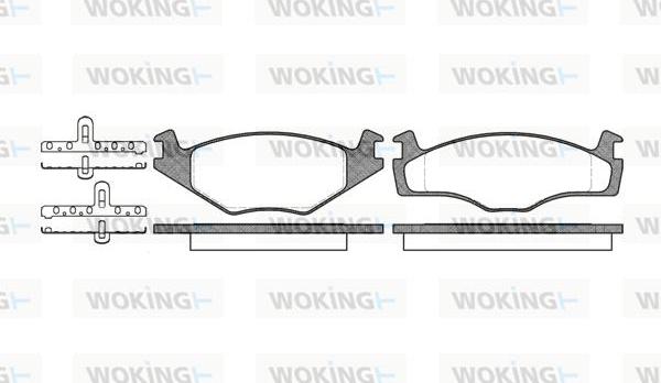 Woking P0713.00 - Комплект спирачно феродо, дискови спирачки vvparts.bg