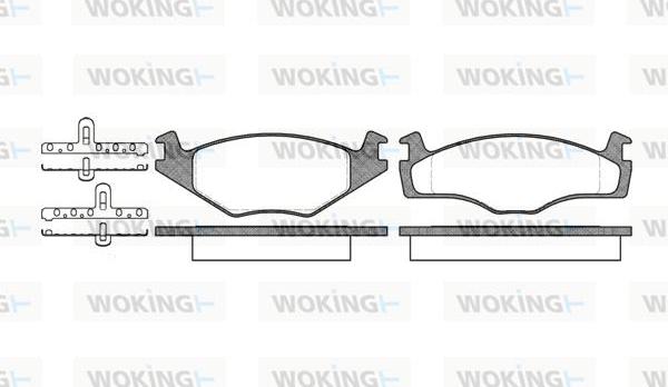 Woking P0713.10 - Комплект спирачно феродо, дискови спирачки vvparts.bg