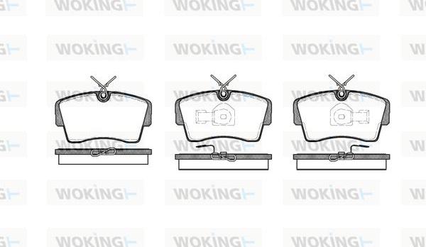 Woking P0733.00 - Комплект спирачно феродо, дискови спирачки vvparts.bg