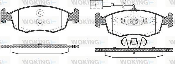 Woking P0723.52 - Комплект спирачно феродо, дискови спирачки vvparts.bg