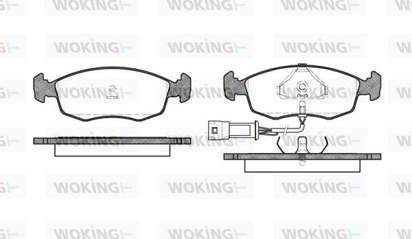 Woking P0723.02 - Комплект спирачно феродо, дискови спирачки vvparts.bg