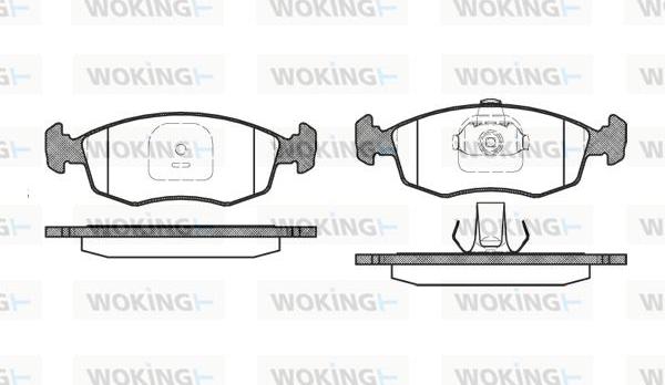 Woking P0723.10 - Комплект спирачно феродо, дискови спирачки vvparts.bg