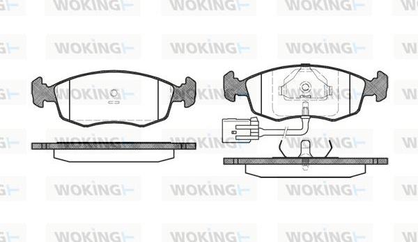 Woking P0723.22 - Комплект спирачно феродо, дискови спирачки vvparts.bg