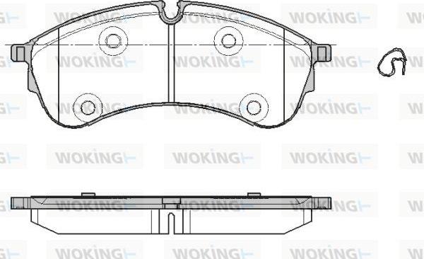 Woking P19473.00 - Комплект спирачно феродо, дискови спирачки vvparts.bg