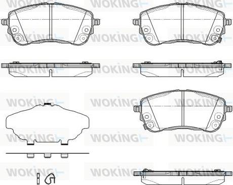 Woking P19583.12 - Комплект спирачно феродо, дискови спирачки vvparts.bg