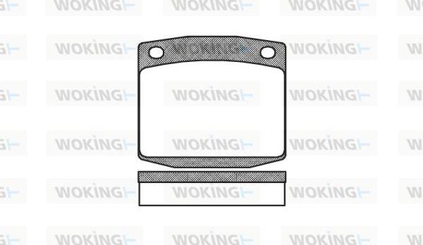 Woking P1953.00 - Комплект спирачно феродо, дискови спирачки vvparts.bg