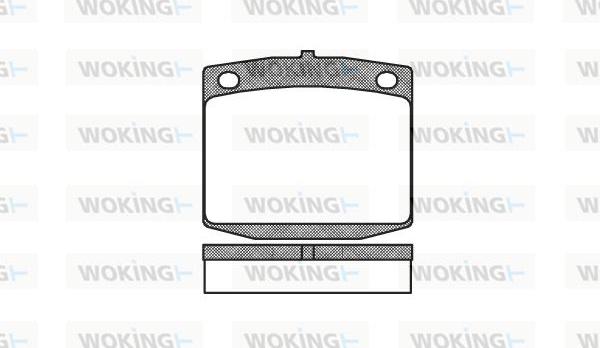 Woking P1953.10 - Комплект спирачно феродо, дискови спирачки vvparts.bg