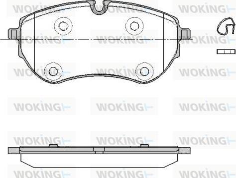 Woking P19533.00 - Комплект спирачно феродо, дискови спирачки vvparts.bg