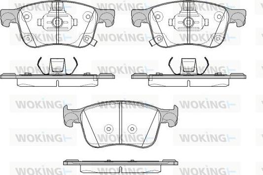 Woking P19083.12 - Комплект спирачно феродо, дискови спирачки vvparts.bg