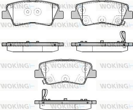 Woking P19073.12 - Комплект спирачно феродо, дискови спирачки vvparts.bg