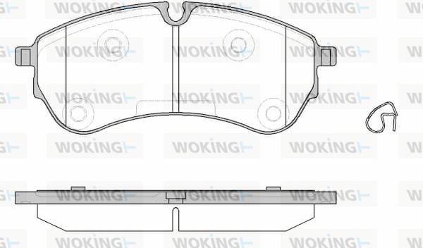 Woking P19303.00 - Комплект спирачно феродо, дискови спирачки vvparts.bg