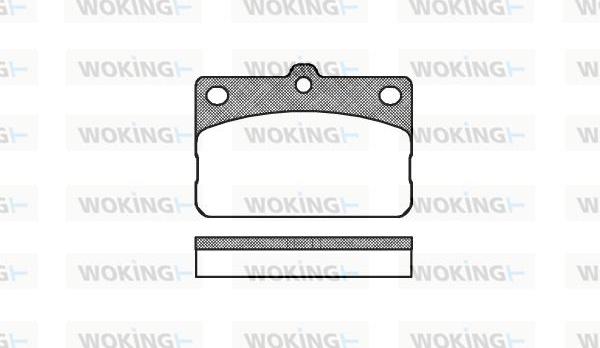 Woking P1923.00 - Комплект спирачно феродо, дискови спирачки vvparts.bg