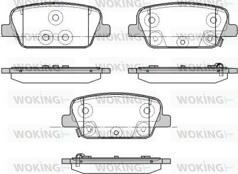 Woking P19783.02 - Комплект спирачно феродо, дискови спирачки vvparts.bg