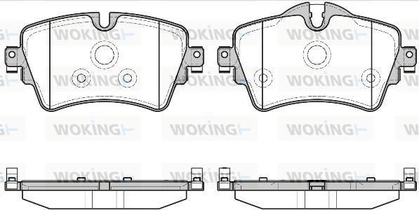 Woking P14993.08 - Комплект спирачно феродо, дискови спирачки vvparts.bg