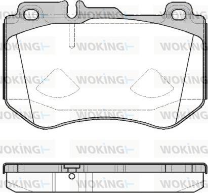 Woking P14913.00 - Комплект спирачно феродо, дискови спирачки vvparts.bg