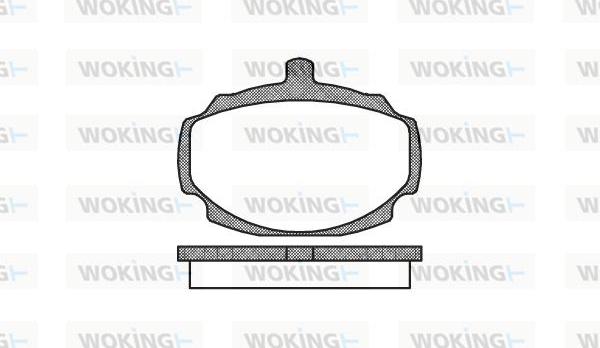 Woking P1493.00 - Комплект спирачно феродо, дискови спирачки vvparts.bg