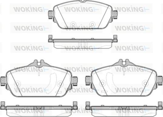 Woking P14923.08 - Комплект спирачно феродо, дискови спирачки vvparts.bg