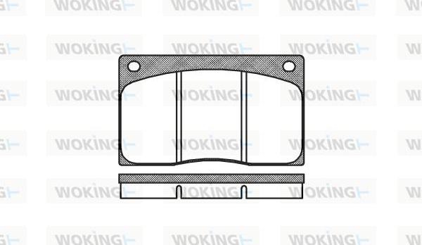 Woking P1443.00 - Комплект спирачно феродо, дискови спирачки vvparts.bg